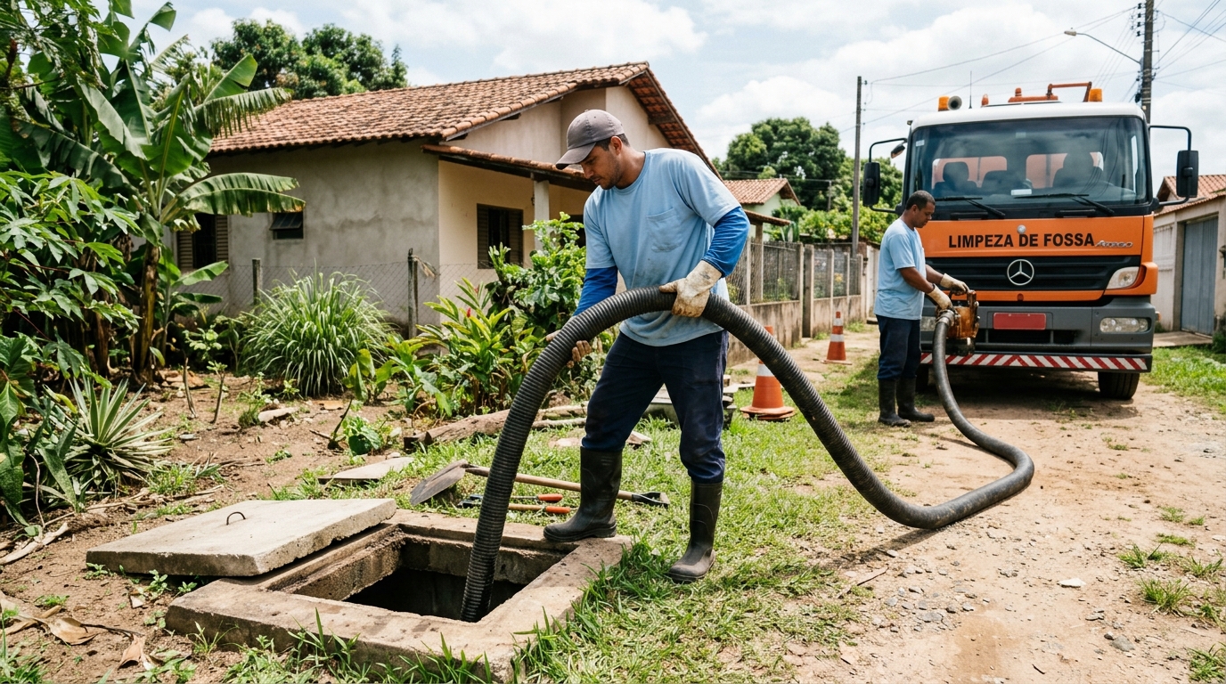 Higienização de fossa residencial em Santo André-SP